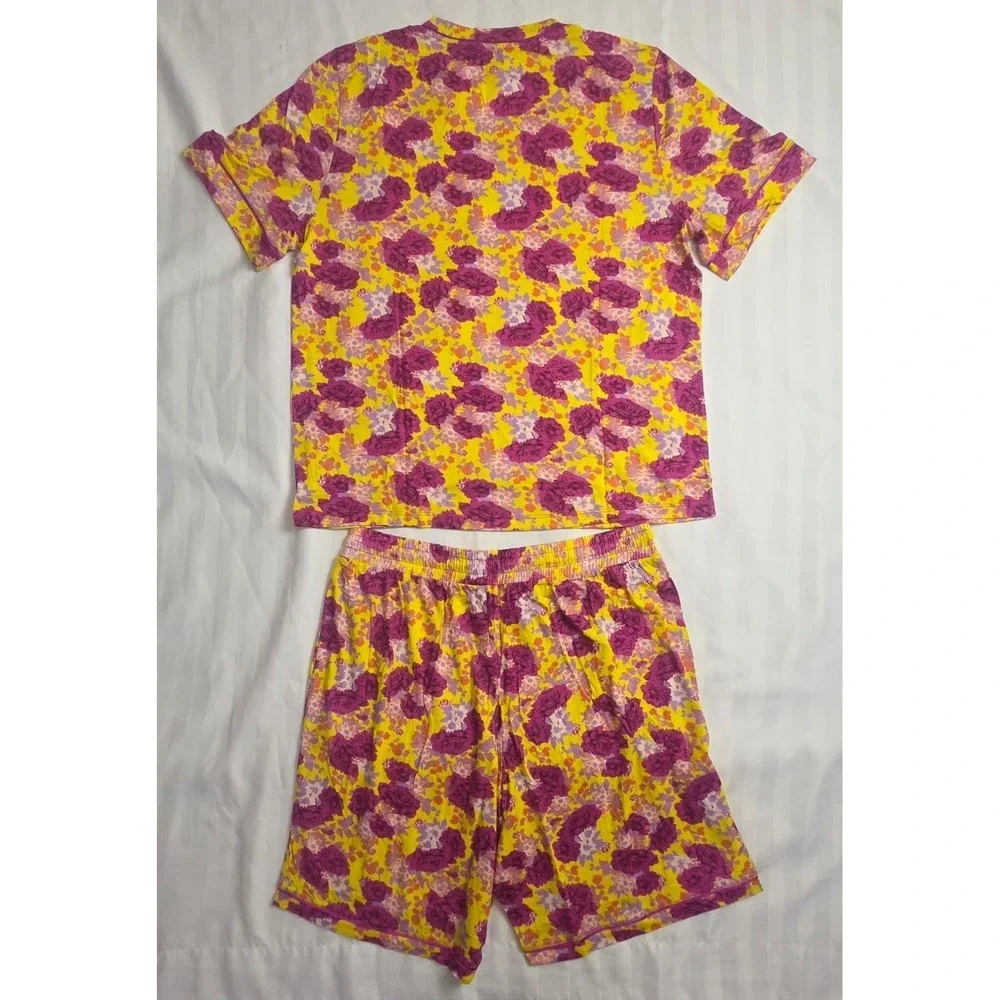 Cosabella Bella Mens Pajama Set Floral Burst Cape Fuchsia Short Sleeve Shorts